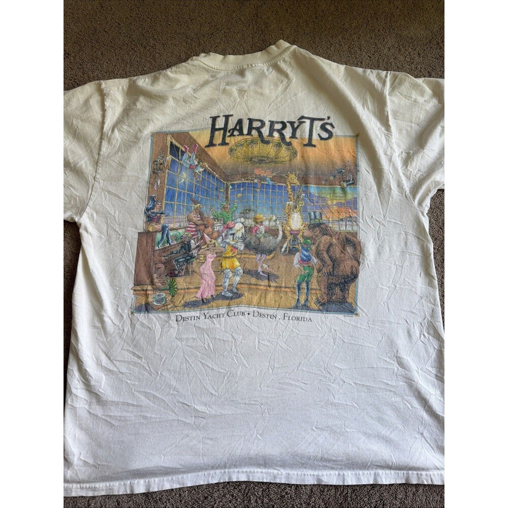 Vintage Hanes Beefy Harry T's Y2K Destin Yacht Club Florida Shirt XL